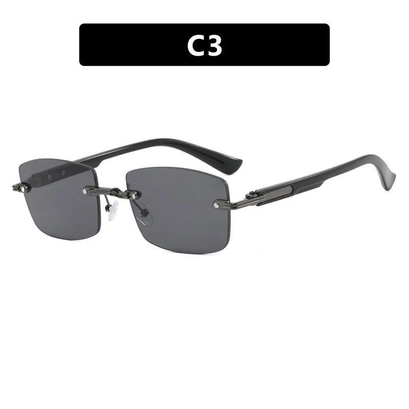 Dame kvadratisk solbrille med trefram og gradientlinser Luvikno