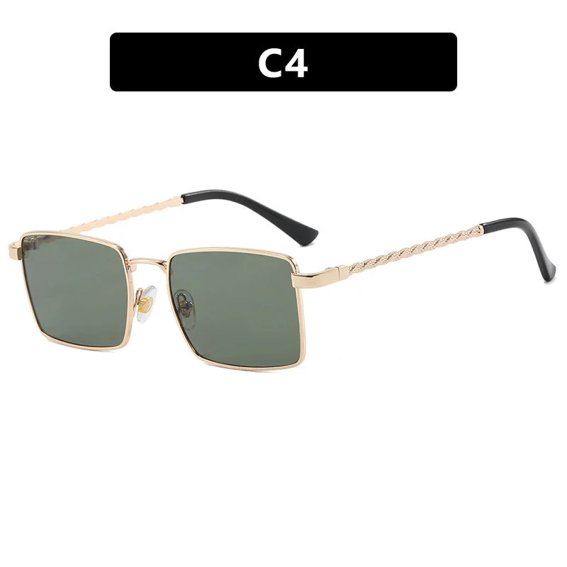 Dame kvadratisk solbrille med elegant metallramme Luvikno
