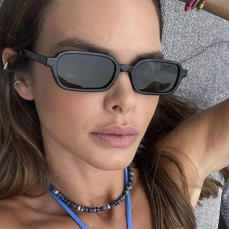 Dame kvadratisk solbrille med unikt, ekstravagant design og UV-beskyttelse Luvikno