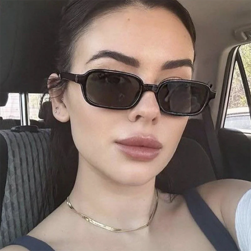 Dame kvadratisk solbrille med unikt, ekstravagant design og UV-beskyttelse Luvikno
