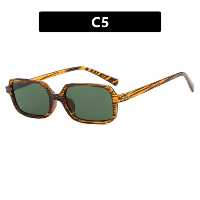 Dame kvadratisk solbrille med unikt, ekstravagant design og UV-beskyttelse Luvikno