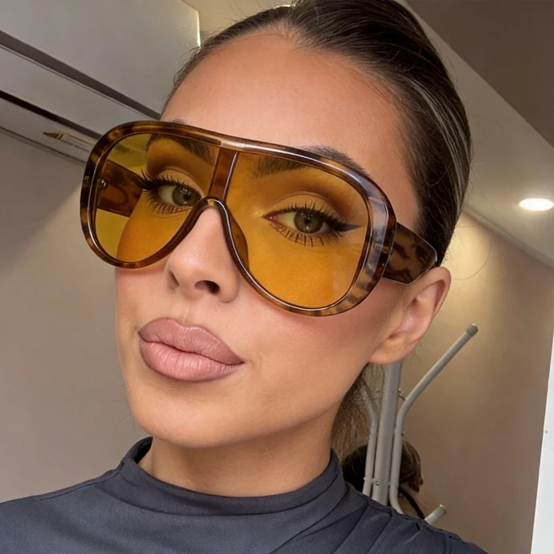 Dame oversized sports solbrille i retro-inspirert design Luvikno