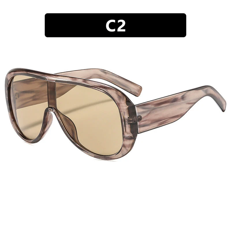Dame oversized sports solbrille i retro-inspirert design Luvikno