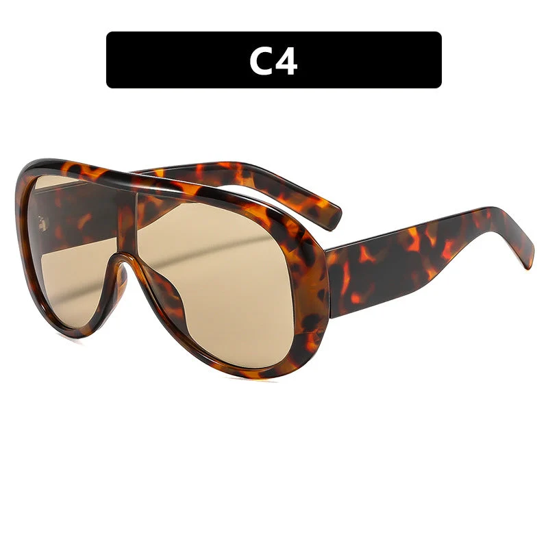 Dame oversized sports solbrille i retro-inspirert design Luvikno