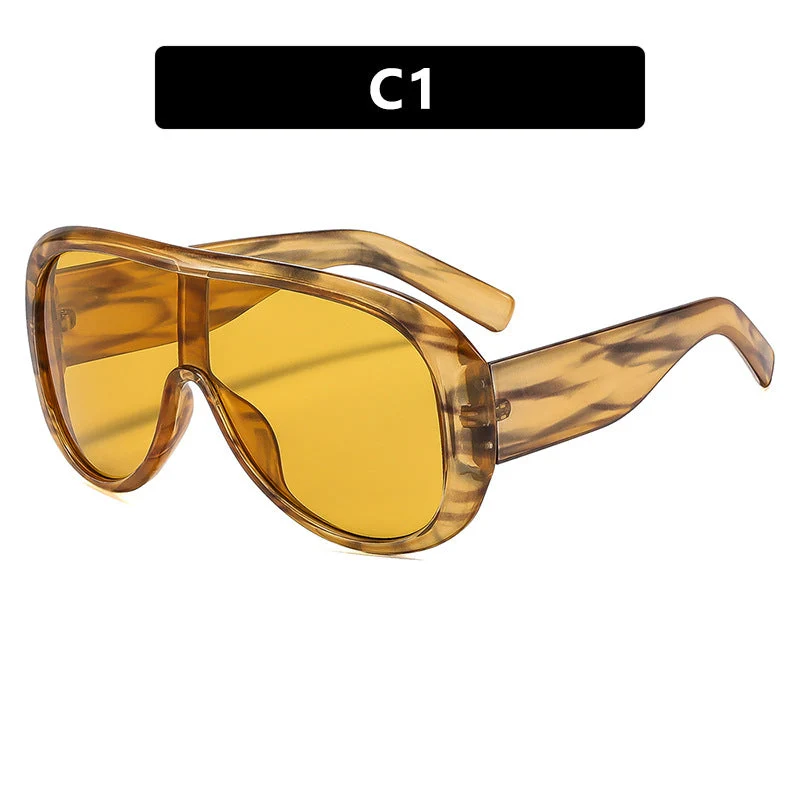 Dame oversized sports solbrille i retro-inspirert design Luvikno