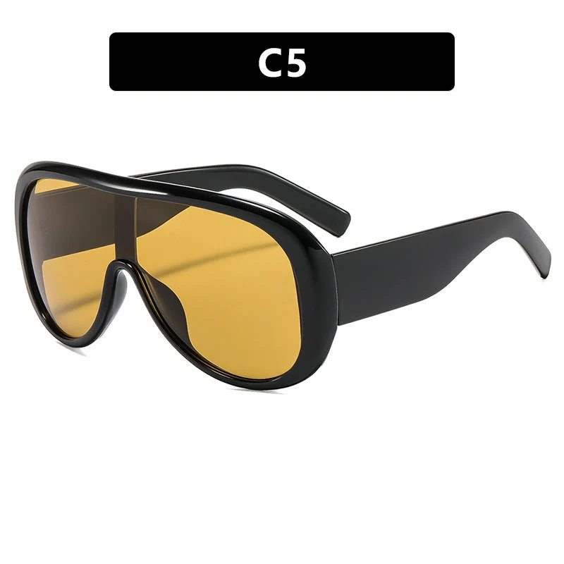 Dame oversized sports solbrille i retro-inspirert design Luvikno