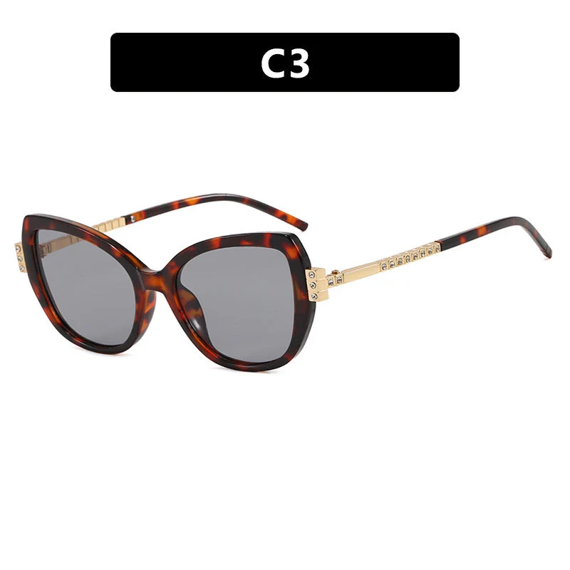 Dame oversized solbrille med beskyttende UV-filter og elegante aksenter Luvikno