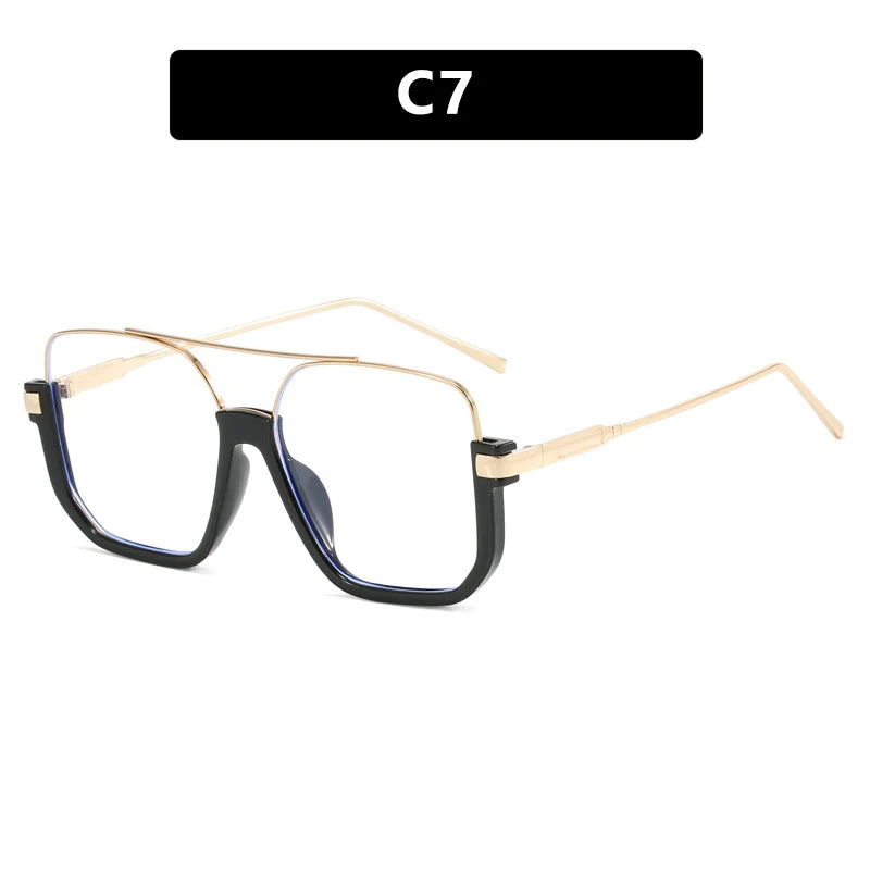 Damer oversized solbriller med trendy kvadratisk ramme og beskyttende UV-filter Luvikno