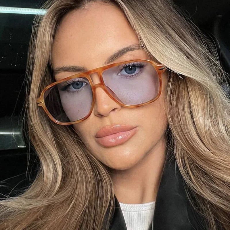 Dame oversized solbriller med mod design og beskyttende UV-filter Luvikno