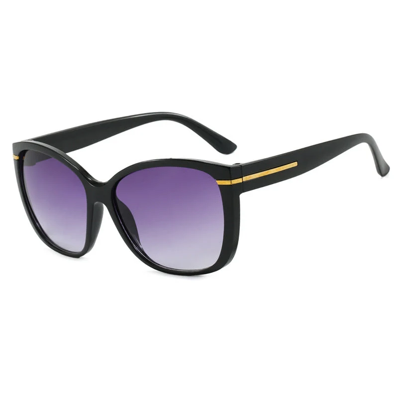 Dame oversized solbriller med elegant plast ramme og beskyttende UV-filter Luvikno