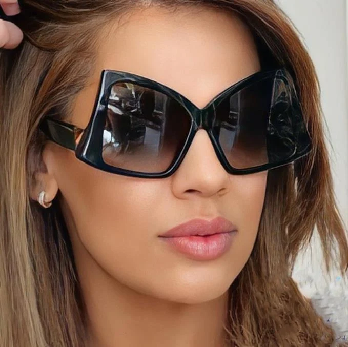 Damer oversized solbriller med elegant kvadratisk ramme og beskyttende UV-beskyttelse Luvikno