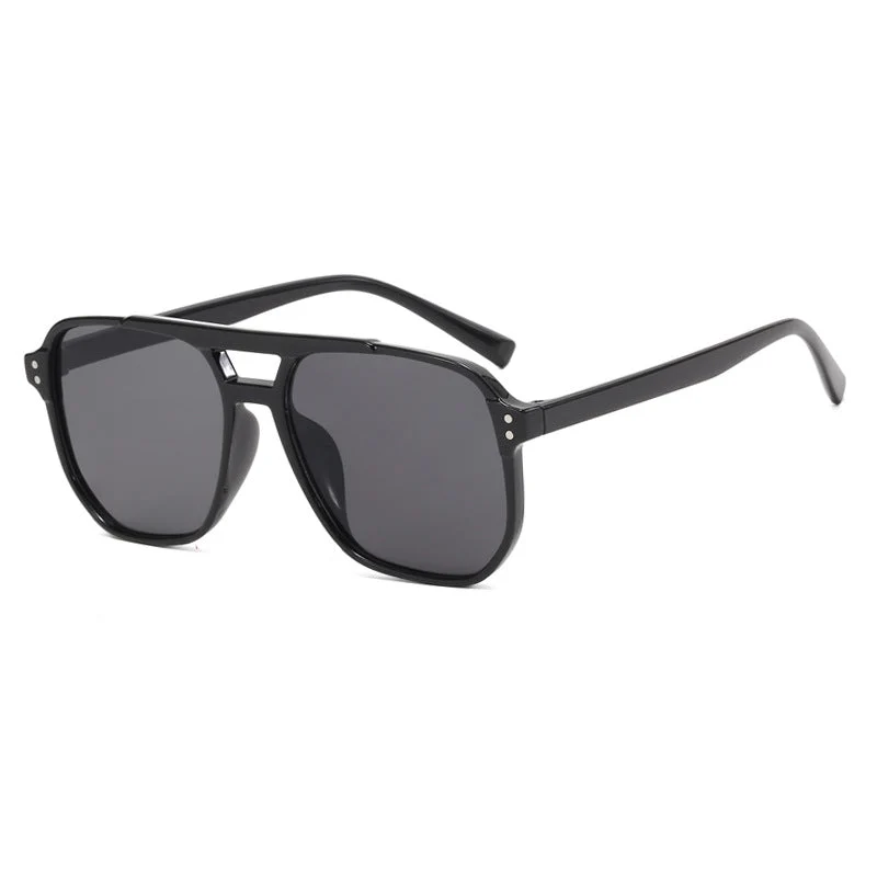 Dame oversized solbriller med geometrisk design og UV-beskyttelse Luvikno