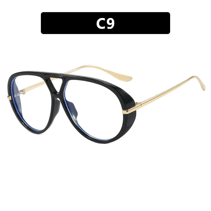 Dame Oversized solbriller med elegant plastramme og speilbelagte glass Luvikno