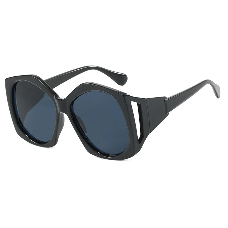Dame oversized solbrille med futuristisk design Luvikno