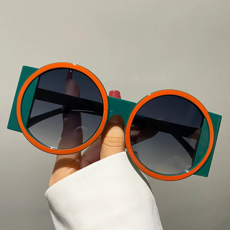 Dame oversized solbrille med kvadratisk ramme og UV-beskyttelse Luvikno