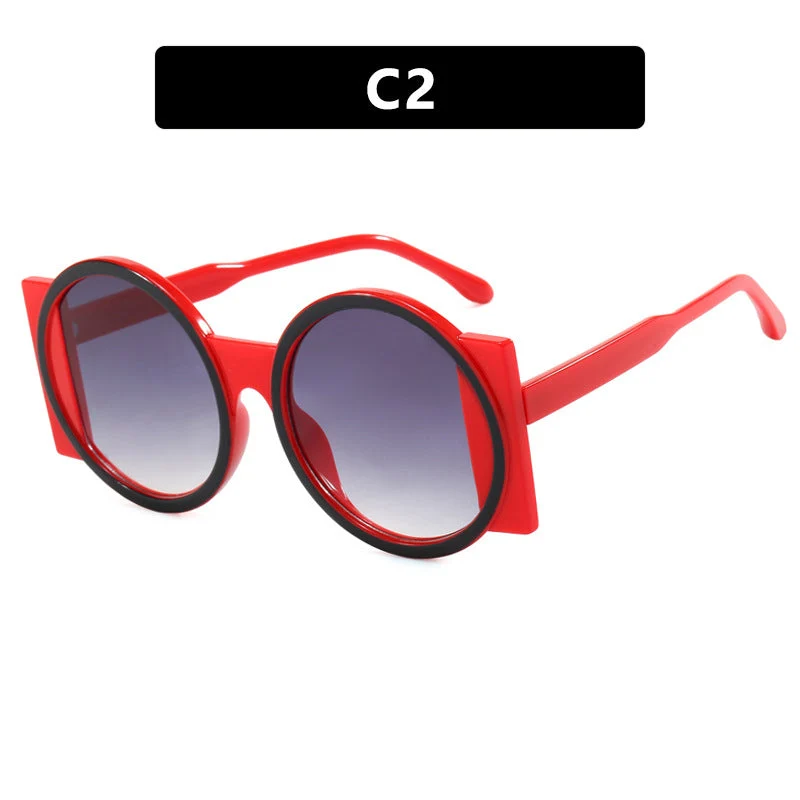 Dame oversized solbrille med kvadratisk ramme og UV-beskyttelse Luvikno