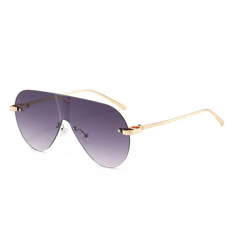 Dame Oversized solbriller i moderne aviator-stil Luvikno
