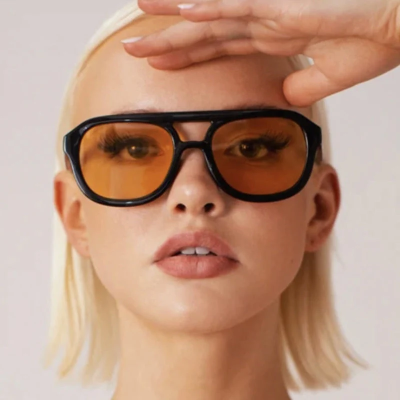 Dame modisch sport solbrille med bred, fleksibel ramme Luvikno