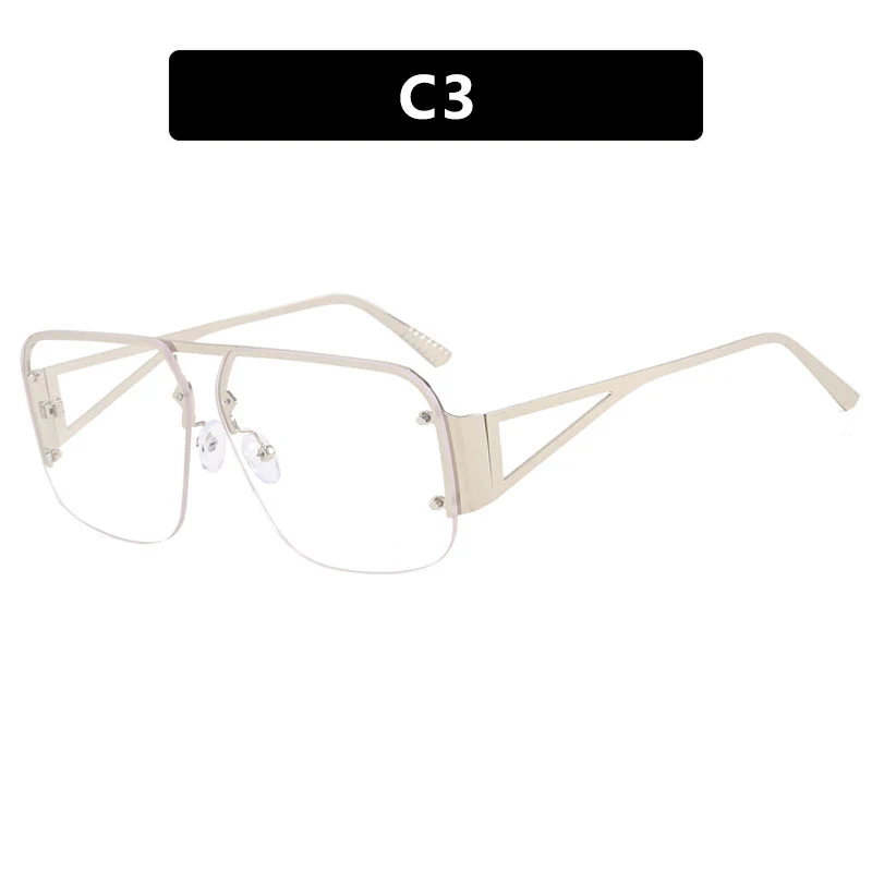 Damer optisk brille med elegant, geometrisk design og høykvalitets metallramme Luvikno