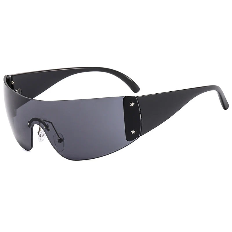 Dame trendy visir-lignende solbriller Luvikno
