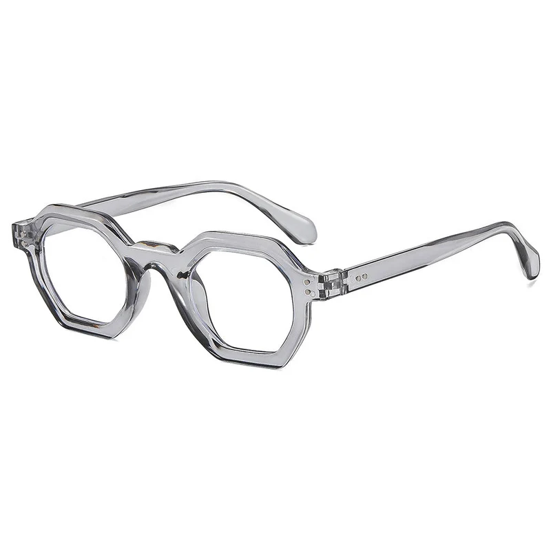 Dame oktagonal solbrille med moteriktig mønster og UV-beskyttelse Luvikno