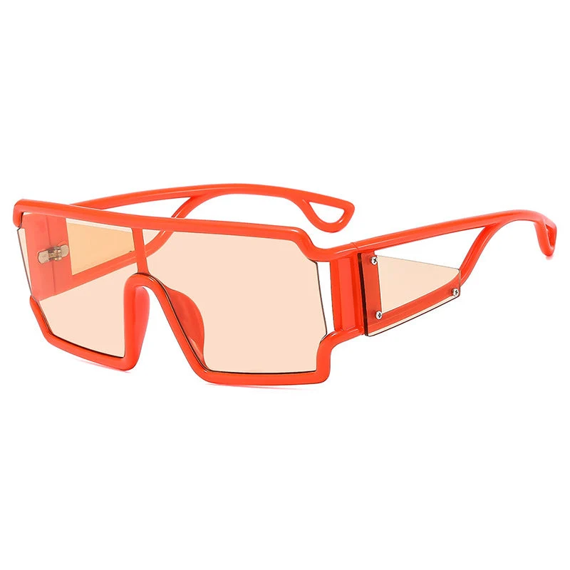 Dame moteriktig sports solbrille med futuristisk design Luvikno