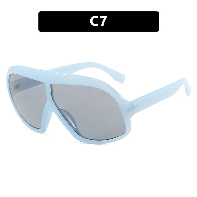 Dame moteriktig sports-solbrille i futuristisk design Luvikno