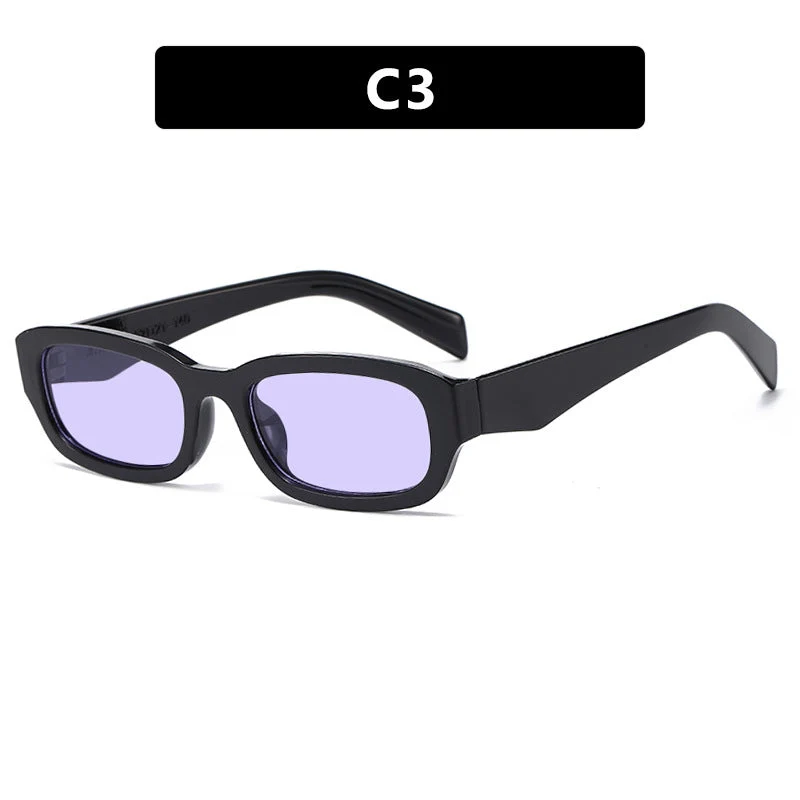 Dame moteriktig solbrille med stilfull, rektangulær ramme Luvikno