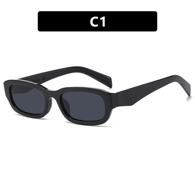 Dame moteriktig solbrille med stilfull, rektangulær ramme Luvikno