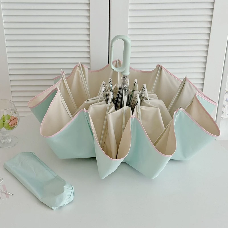 Damer Sammenleggbart paraply med innovativ blomsterform Luvikno