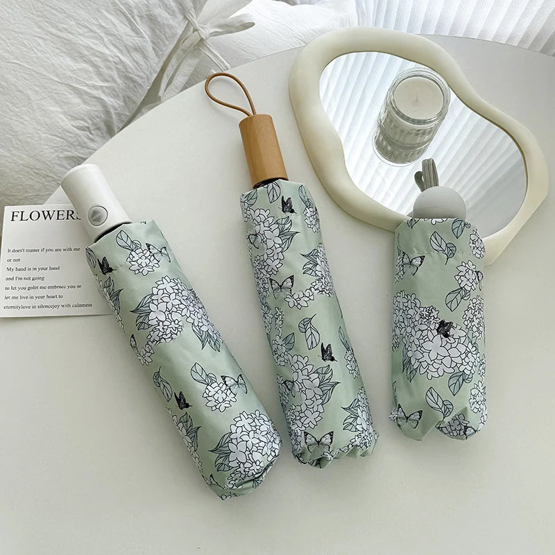 Dame Faltbar paraply med innovativt blomsterdesign Luvikno