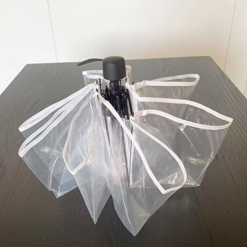 Dame Vindavstøtende, selvbærende paraply med innovativt design Luvikno