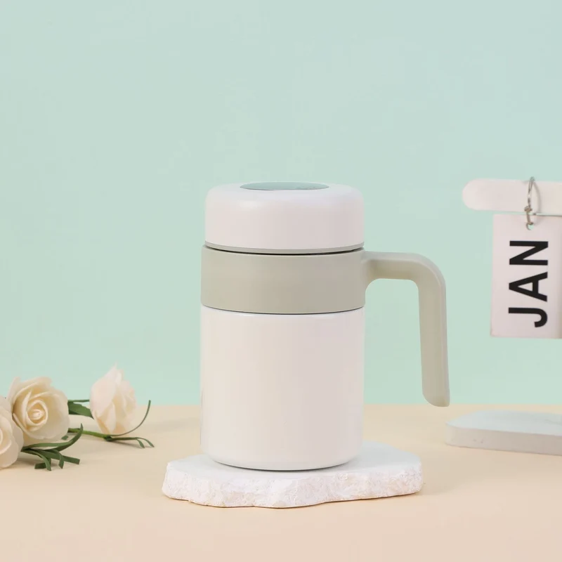 Damer Isoleringsbecher med ergonomisk håndtak og lekkasjesikker lokk Luvikno