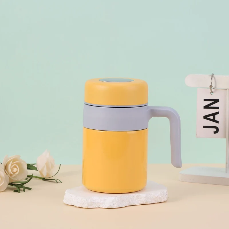 Damer Isoleringsbecher med ergonomisk håndtak og lekkasjesikker lokk Luvikno