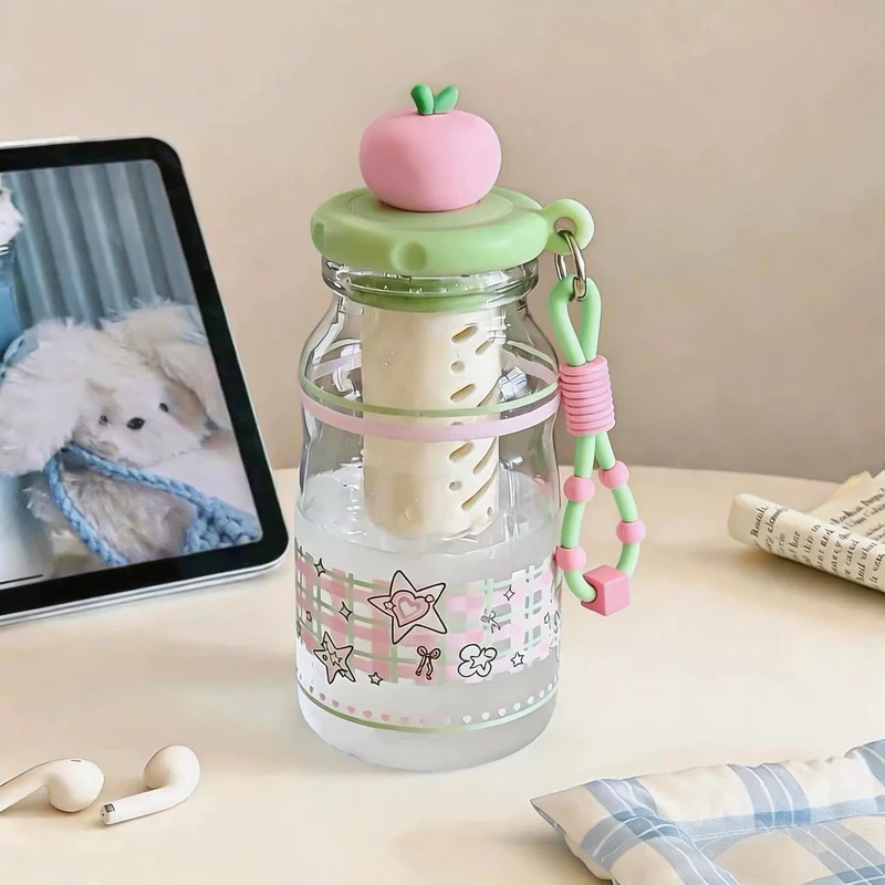 Dame Trendy og praktisk vannflaske med fruktlokk Luvikno