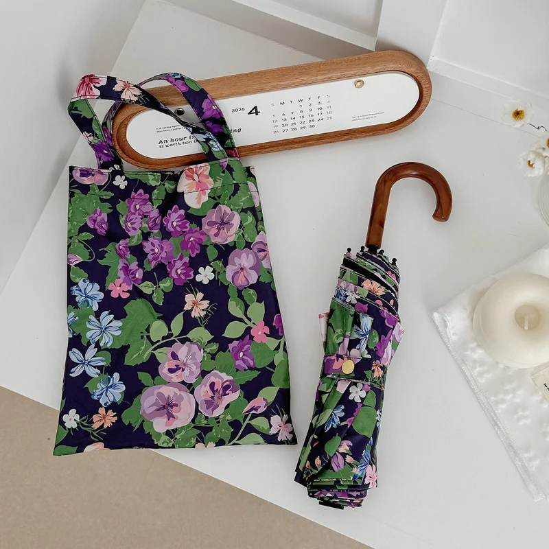 Dame Multifunksjonell skulderveske med blomsterdesign Luvikno