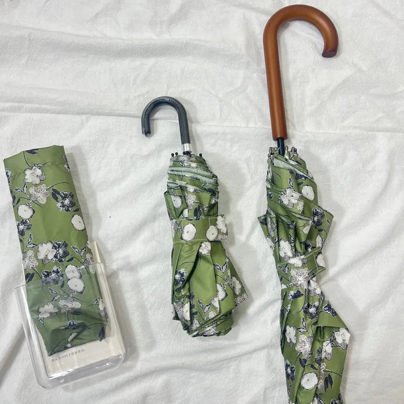 Dame Faltparaply med stilfullt blomsterdesign Luvikno