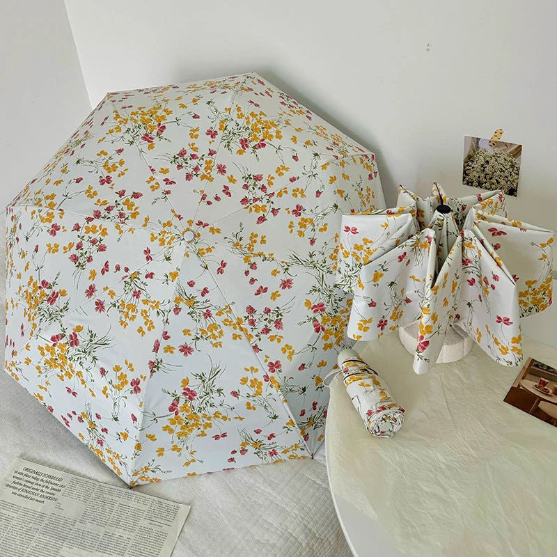Dame Foldbar solskjerm med blomsterdesign Luvikno