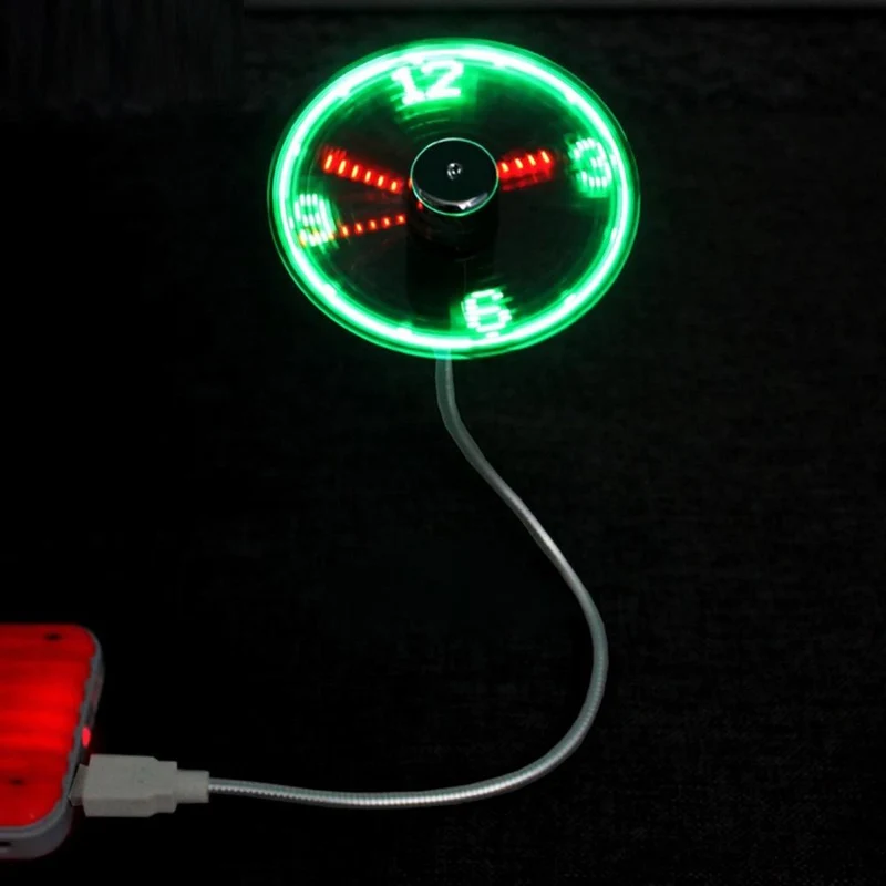 USB Mini Vifte med LED Tid | Luvikno