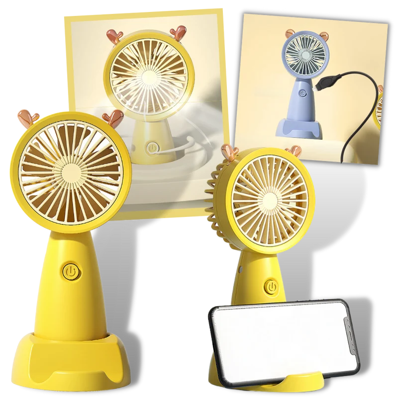 Mini USB-vifte med telefonholder | Luvikno