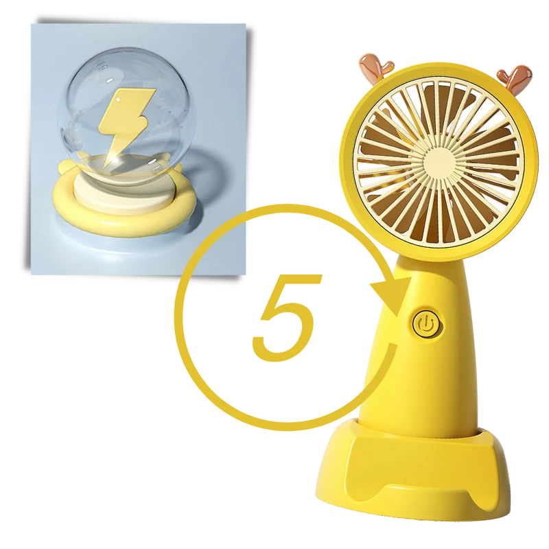 Mini USB-vifte med telefonholder | Luvikno