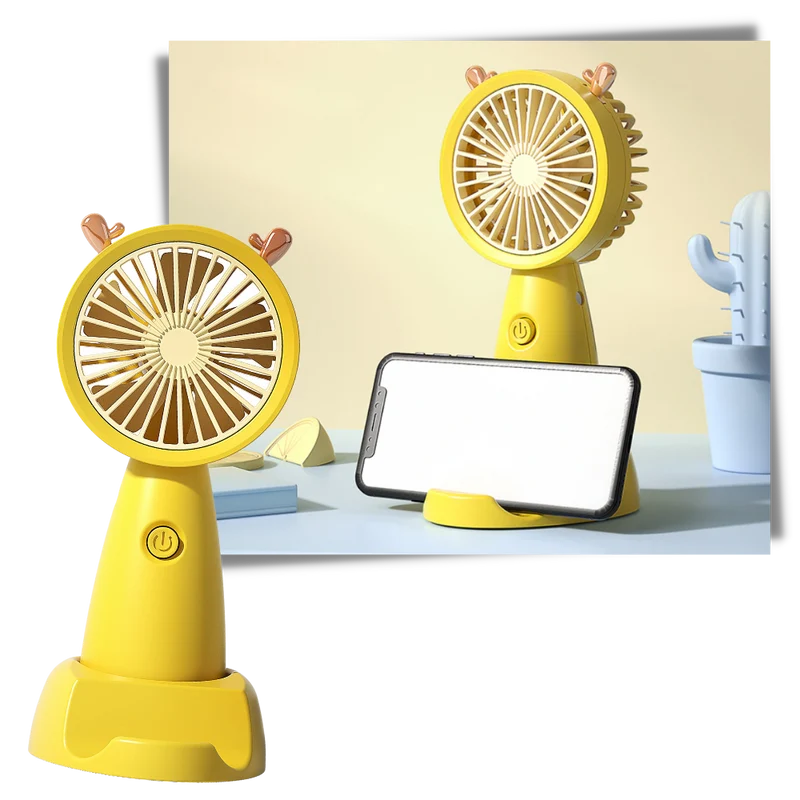 Mini USB-vifte med telefonholder | Luvikno