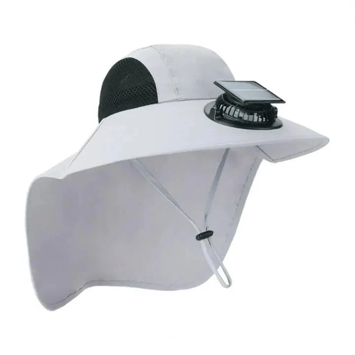 Solar Fan Hat med Bred Skjerm UV Beskyttelse | Luvikno