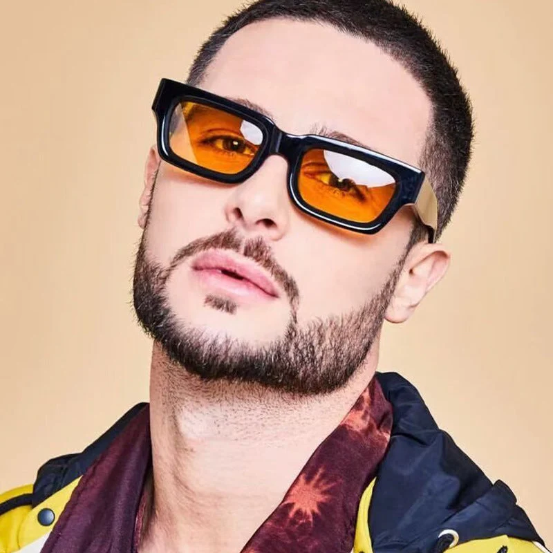 Damer moteriktig rektangulær solbrille med bred ramme og beskyttende UV-filter Luvikno