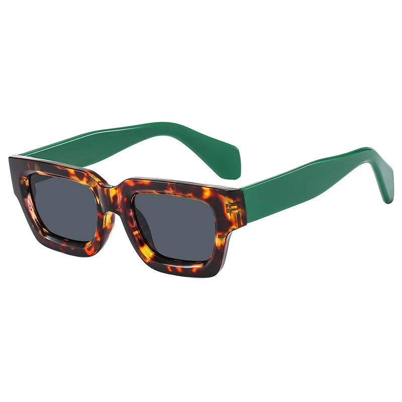 Damer moteriktig rektangulær solbrille med bred ramme og beskyttende UV-filter Luvikno