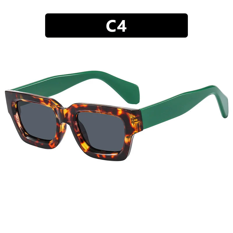 Damer moteriktig rektangulær solbrille med bred ramme og beskyttende UV-filter Luvikno