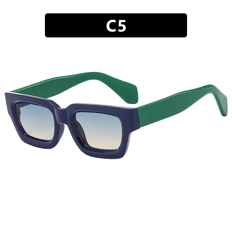 Damer moteriktig rektangulær solbrille med bred ramme og beskyttende UV-filter Luvikno