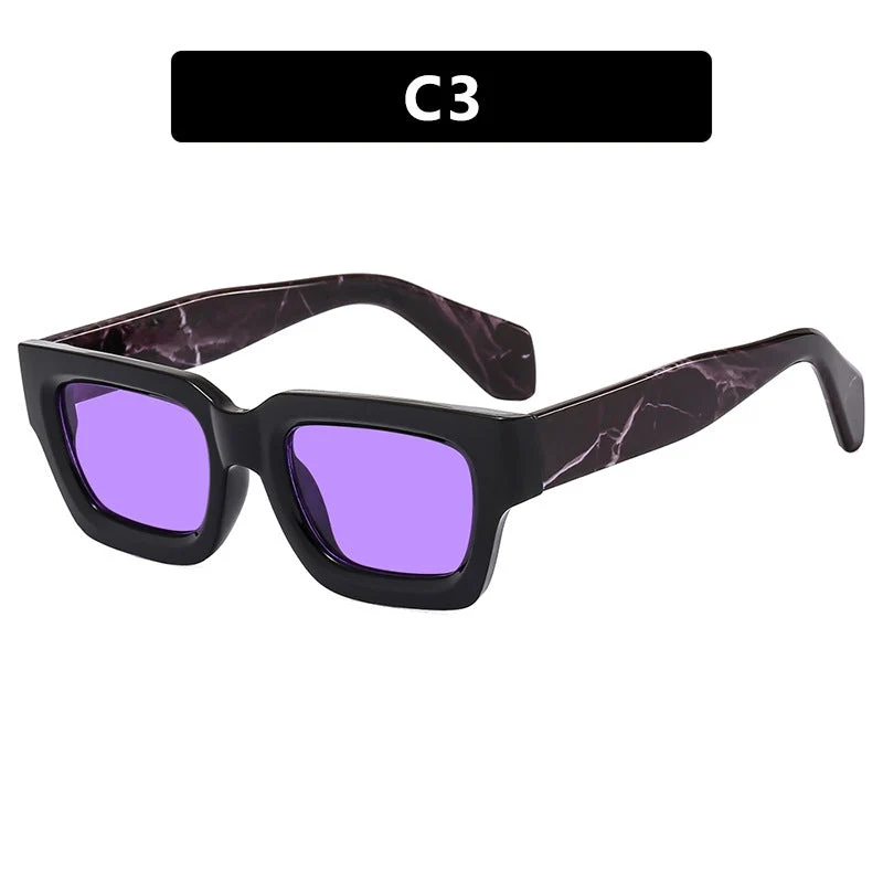 Damer moteriktig rektangulær solbrille med bred ramme og beskyttende UV-filter Luvikno