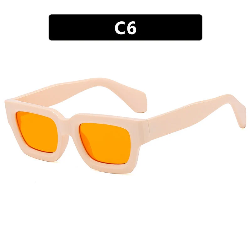 Damer moteriktig rektangulær solbrille med bred ramme og beskyttende UV-filter Luvikno