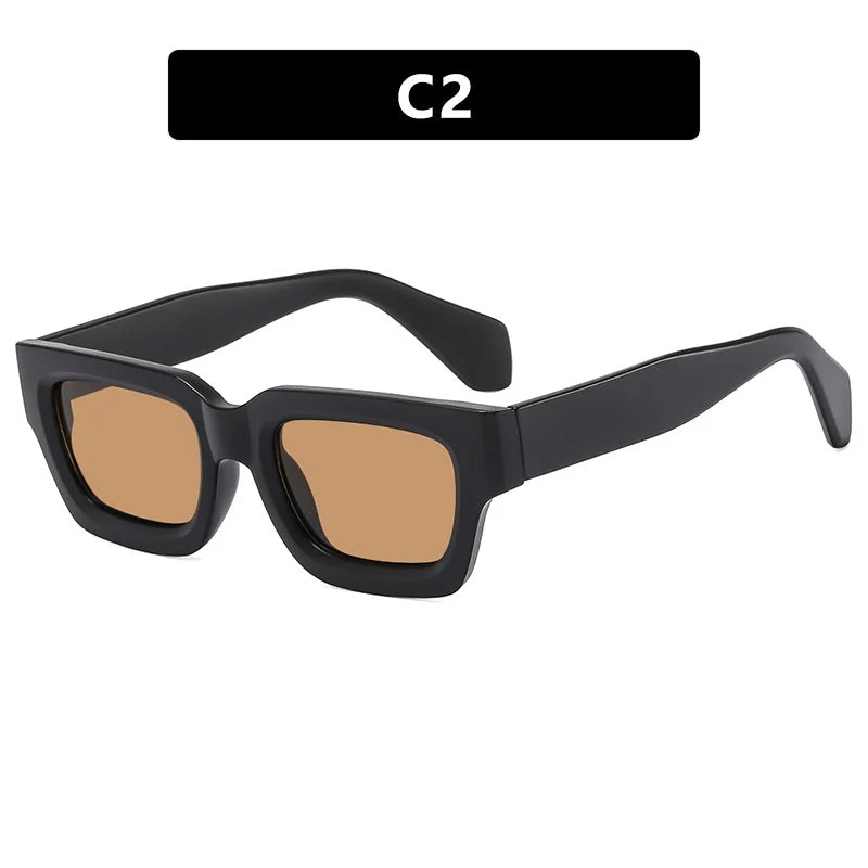 Damer moteriktig rektangulær solbrille med bred ramme og beskyttende UV-filter Luvikno